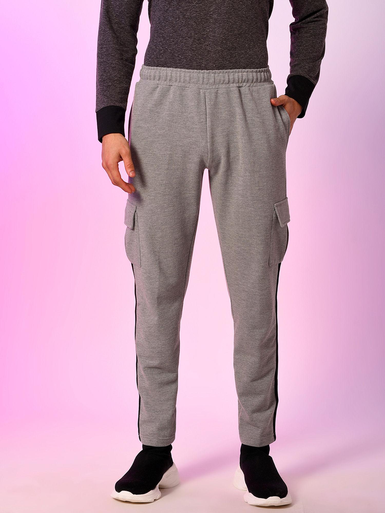 men solid stylish casual and evening trackpant