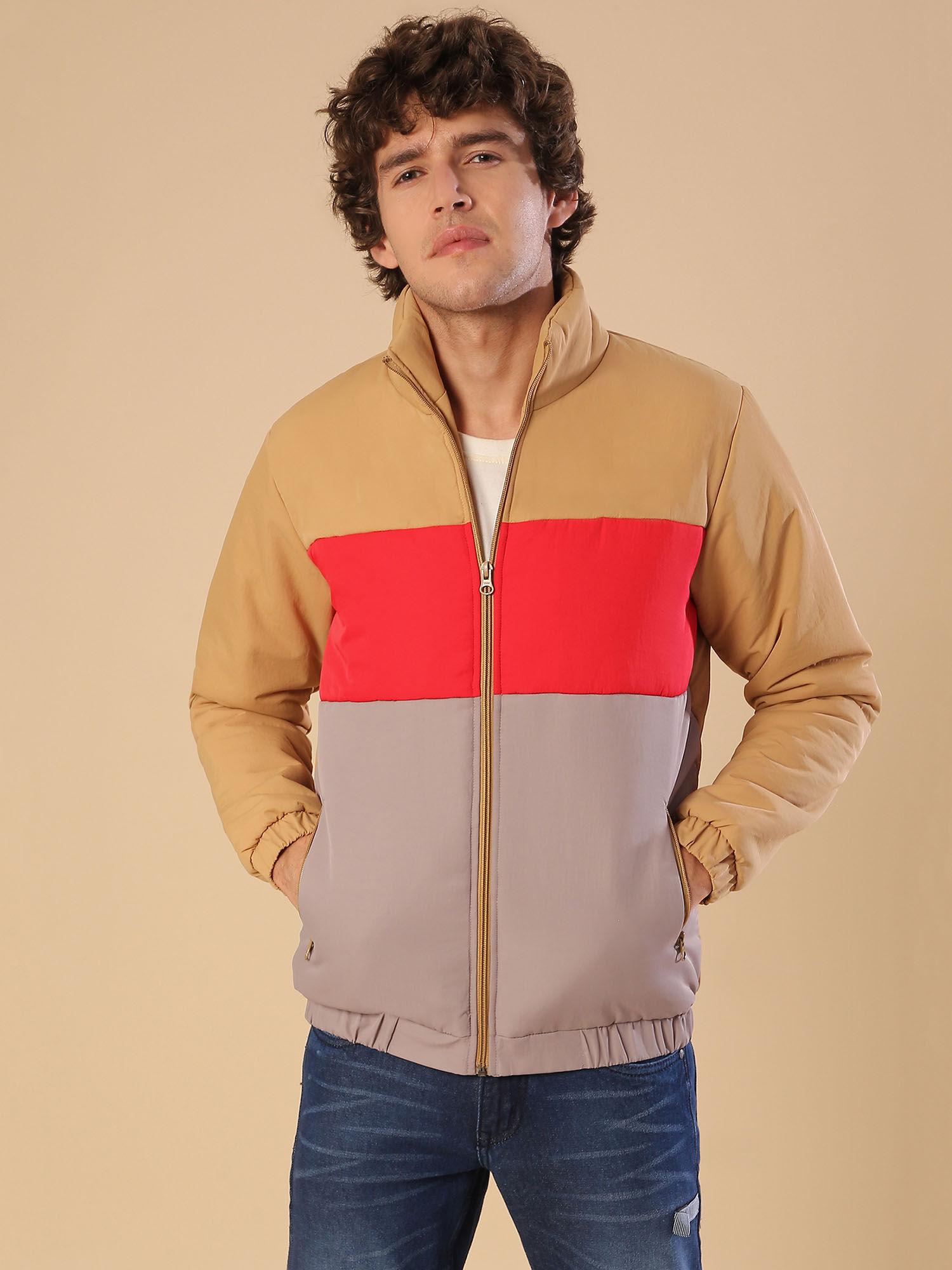 men solid stylish casual winter bomber jackets