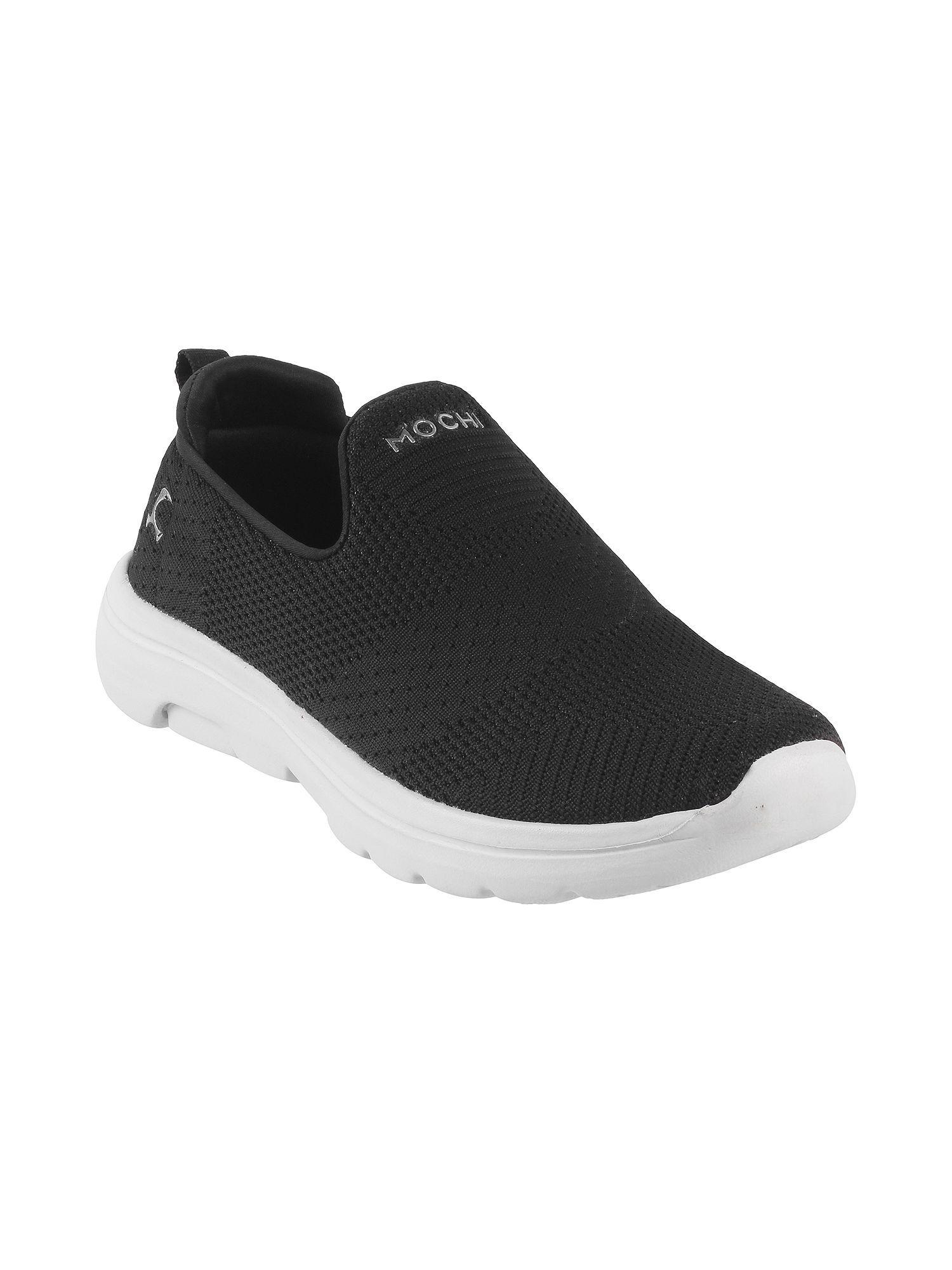 men sports synthetic black walking shoes