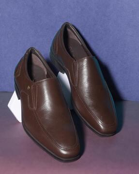 men square-toe slip-on loafers