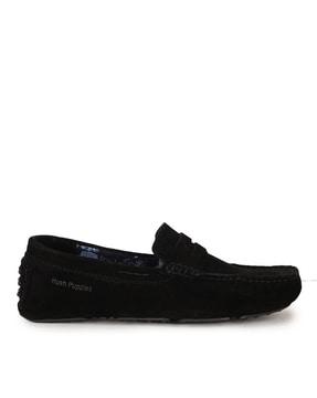 men square-toe slip-on loafers