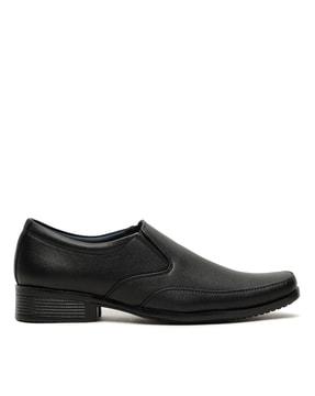 men square-toe slip-on mocassins