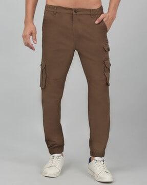 men straight fit cargo jogger pants