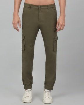 men straight fit cargo jogger pants