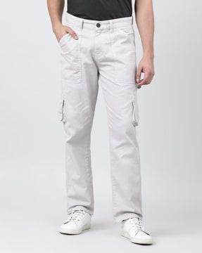 men straight fit cargo pants