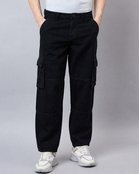 men straight fit cargo pants