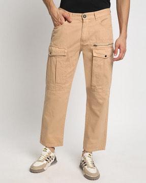 men straight fit cargo pants