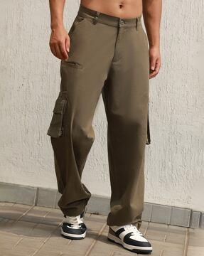 men straight fit cargo pants