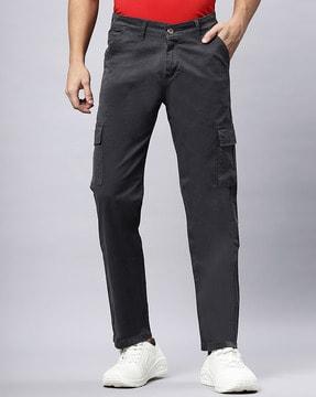 men straight fit cargo pants