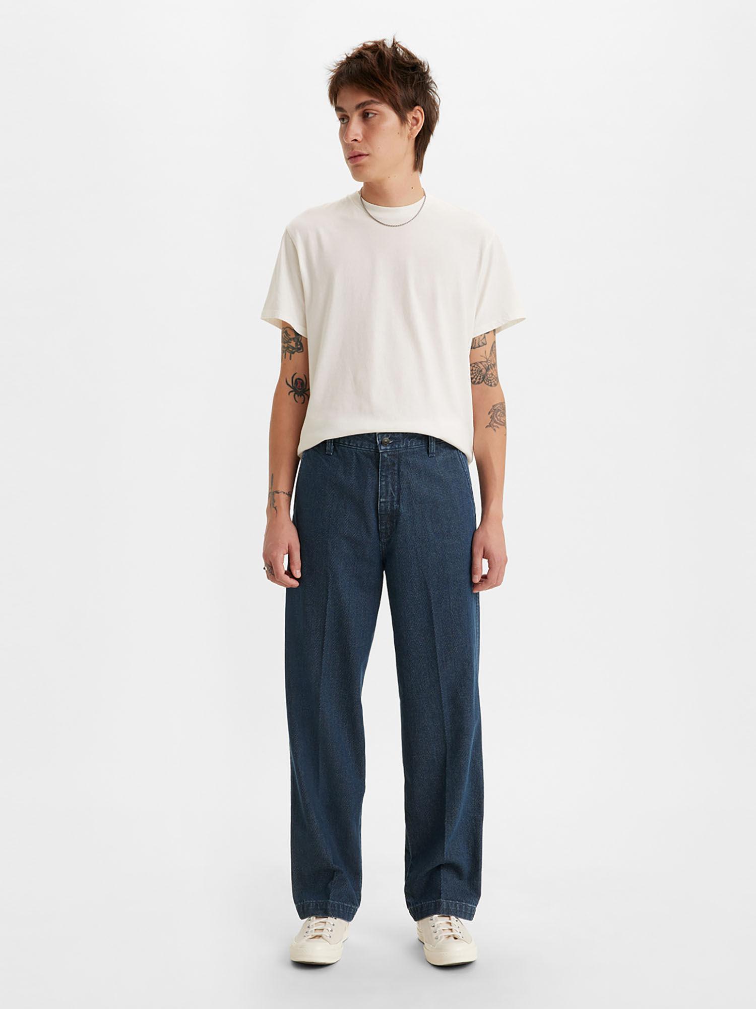 men straight fit chinos trousers