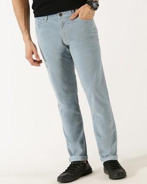 men straight fit chinos with insert pockets