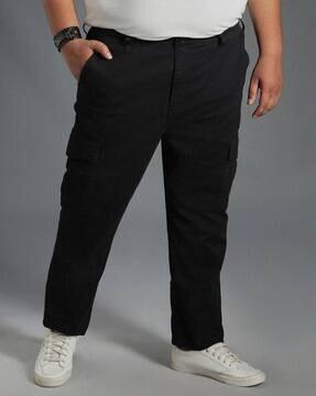 men straight fit flat-front cargo pants