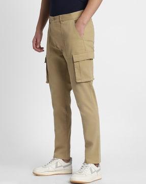 men straight fit jogger pants with insert pockets
