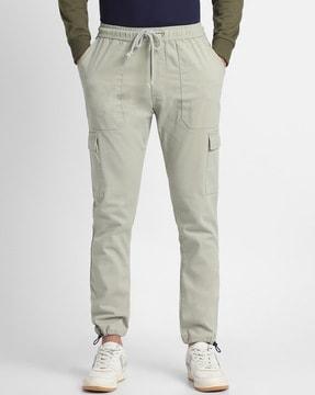 men straight fit jogger pants with insert pockets