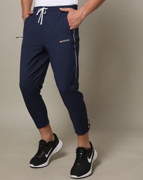 men straight fit track pants