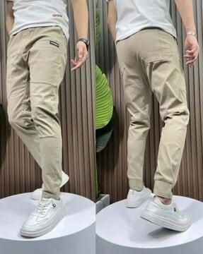 men straight fit track pants