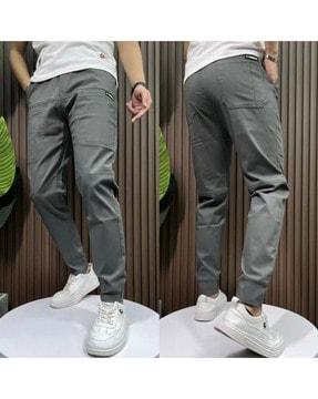 men straight fit track pants