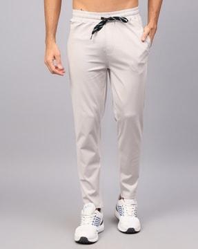 men straight fit track pants