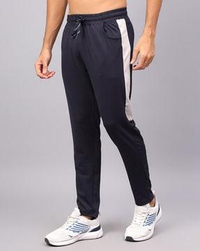 men straight fit track pants