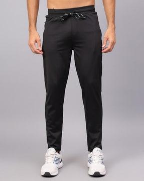 men straight fit track pants