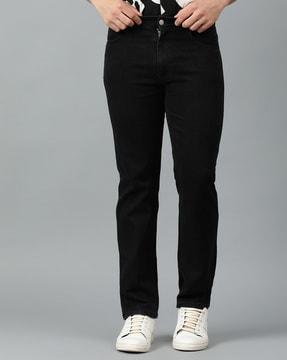 men straight jeans with 5-pocket styling