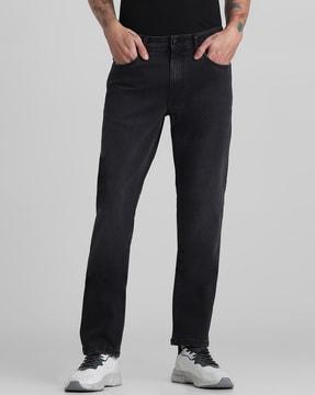 men straight jeans with fixed waist