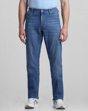 men straight jeans with insert pockets