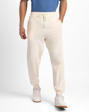 men straight joggers with elasticated waistband