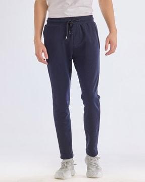 men straight track pants with drawstrings