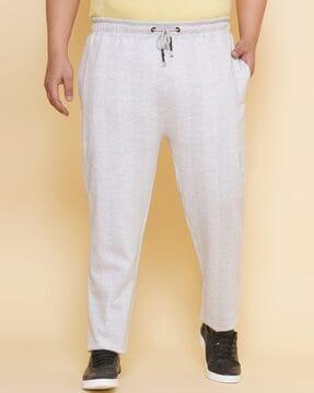 men straight track pants with elasticated waist