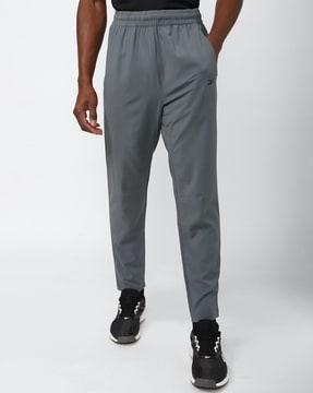 men straight track pants with insert pockets