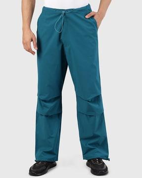 men straight track pants with insert pockets