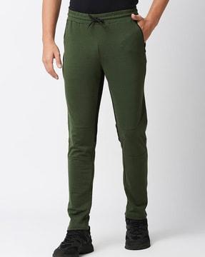 men straight track pants with insert pockets