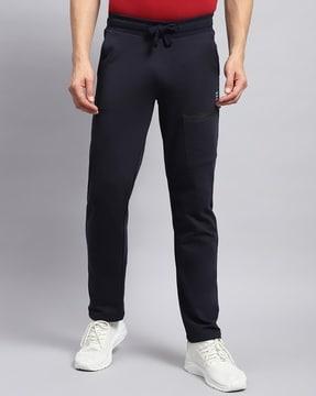 men straight track pants with insert pockets