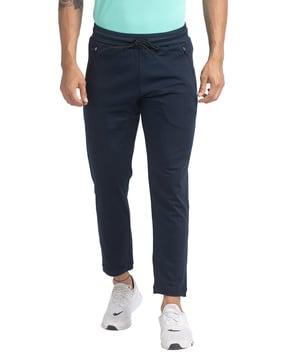 men straight track pants with insert pockets