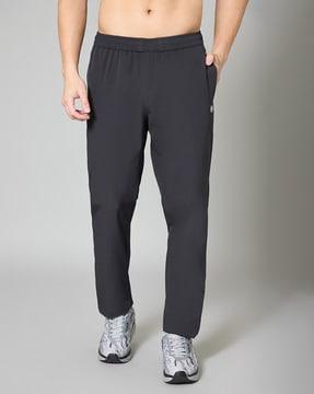 men straight track pants with insert pockets