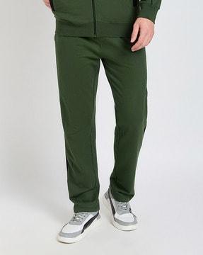 men straight track pants with insert pockets