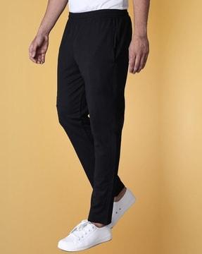 men straight track pants with insert pockets