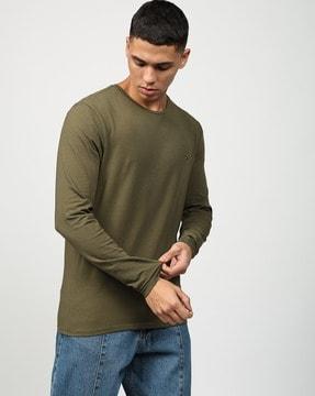 men stretch slim fit long sleeves t-shirt