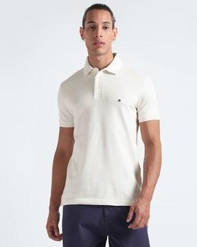 men stretch slim fit polo t-shirt