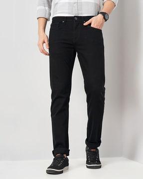 men stretchable straight jeans