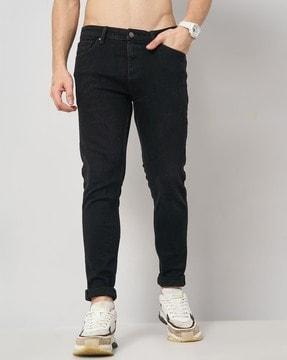 men stretchable straight jeans