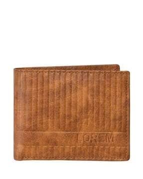 men striped bi-fold wallet