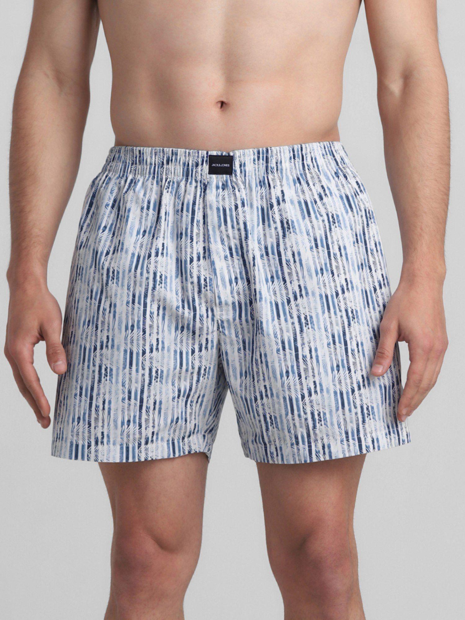 men striped blue boxer shorts