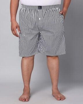 men striped boxers with insert pockets