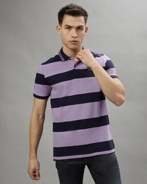 men striped cotton t-shirt