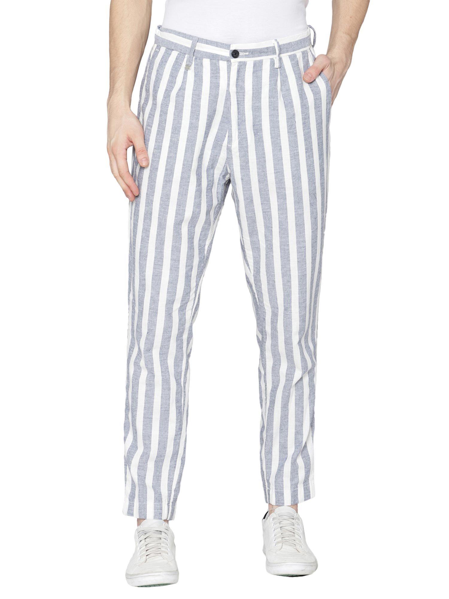 men striped grey trouser