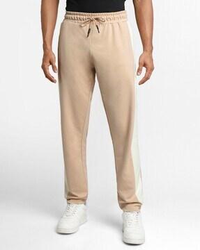 men striped joggers with insert pockets