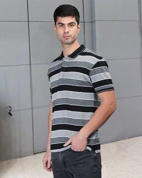 men striped polo t-shirt