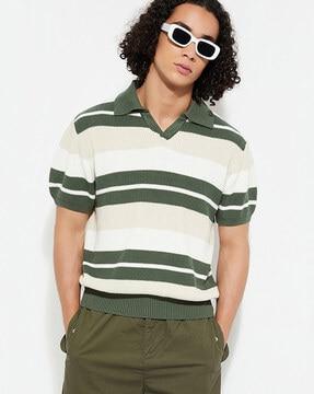 men striped polo t-shirt